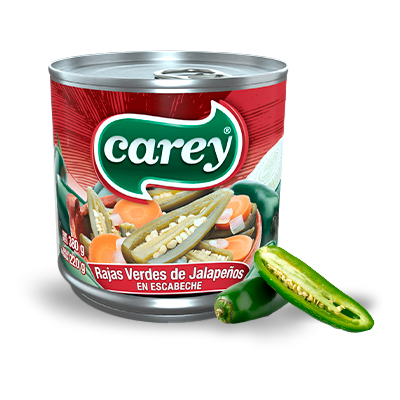 Rajas Verdes de Jalapeño en Escabeche